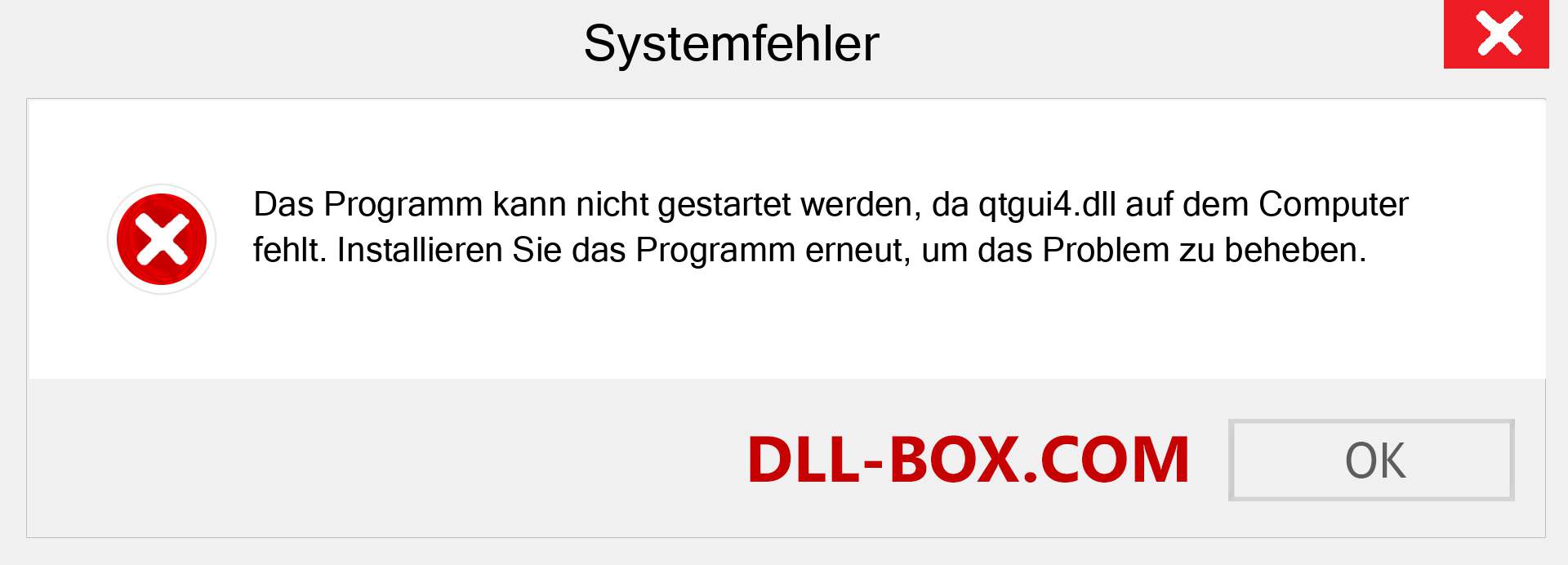 qtgui4.dll-Datei fehlt?. Download für Windows 7, 8, 10 - Fix qtgui4 dll Missing Error unter Windows, Fotos, Bildern