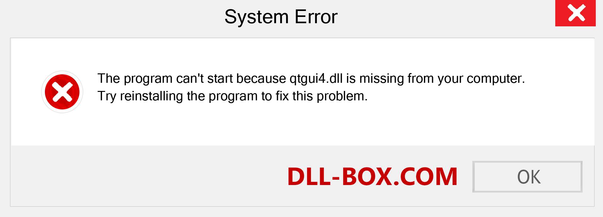  qtgui4.dll file is missing?. Download for Windows 7, 8, 10 - Fix  qtgui4 dll Missing Error on Windows, photos, images